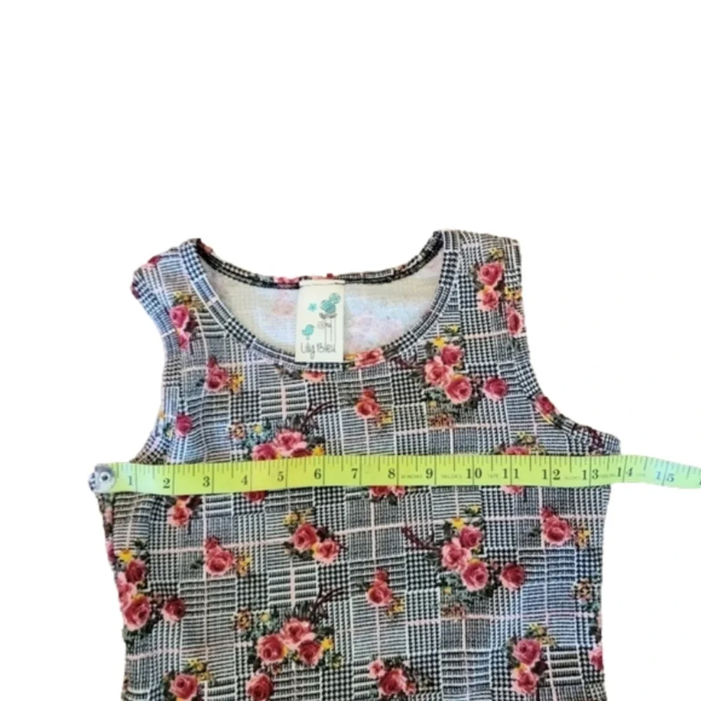 6/$20 Lily Bleu Sleeveless Floral Dress With Ruffled Hem Size 10 Girl
